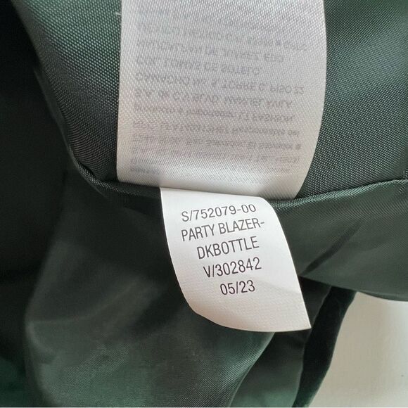 NWT Old Navy Emerald Green Velvet Party Blazer Small - Picture 12 of 12